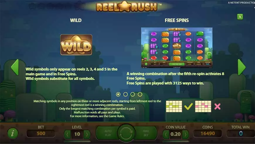 Reel Rush Wild Symbols