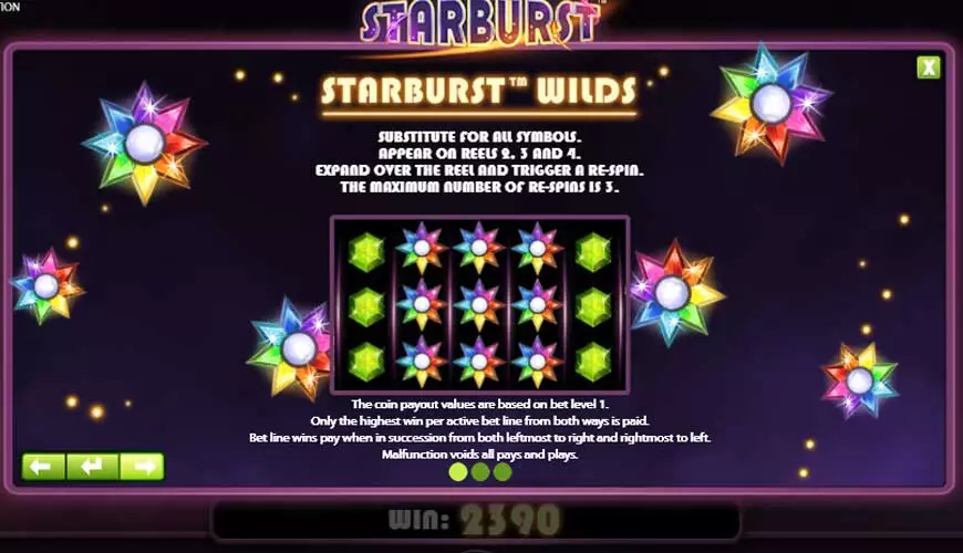 Starburst Wilds and ReSpins