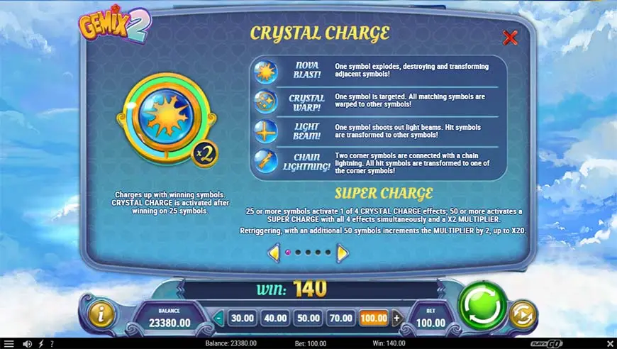Gemix 2 Super Charge Feature