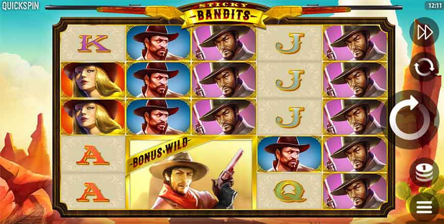 Sticky Bandits Slot Screenshot