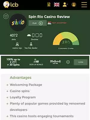 Spin Rio Review by LCB